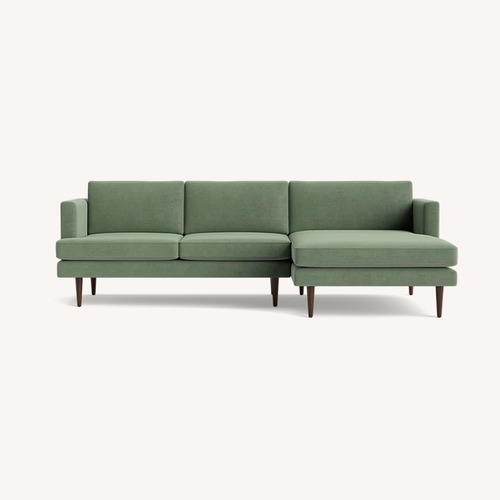 Used Joybird Preston Green Sectional Sofa for sale on AptDeco