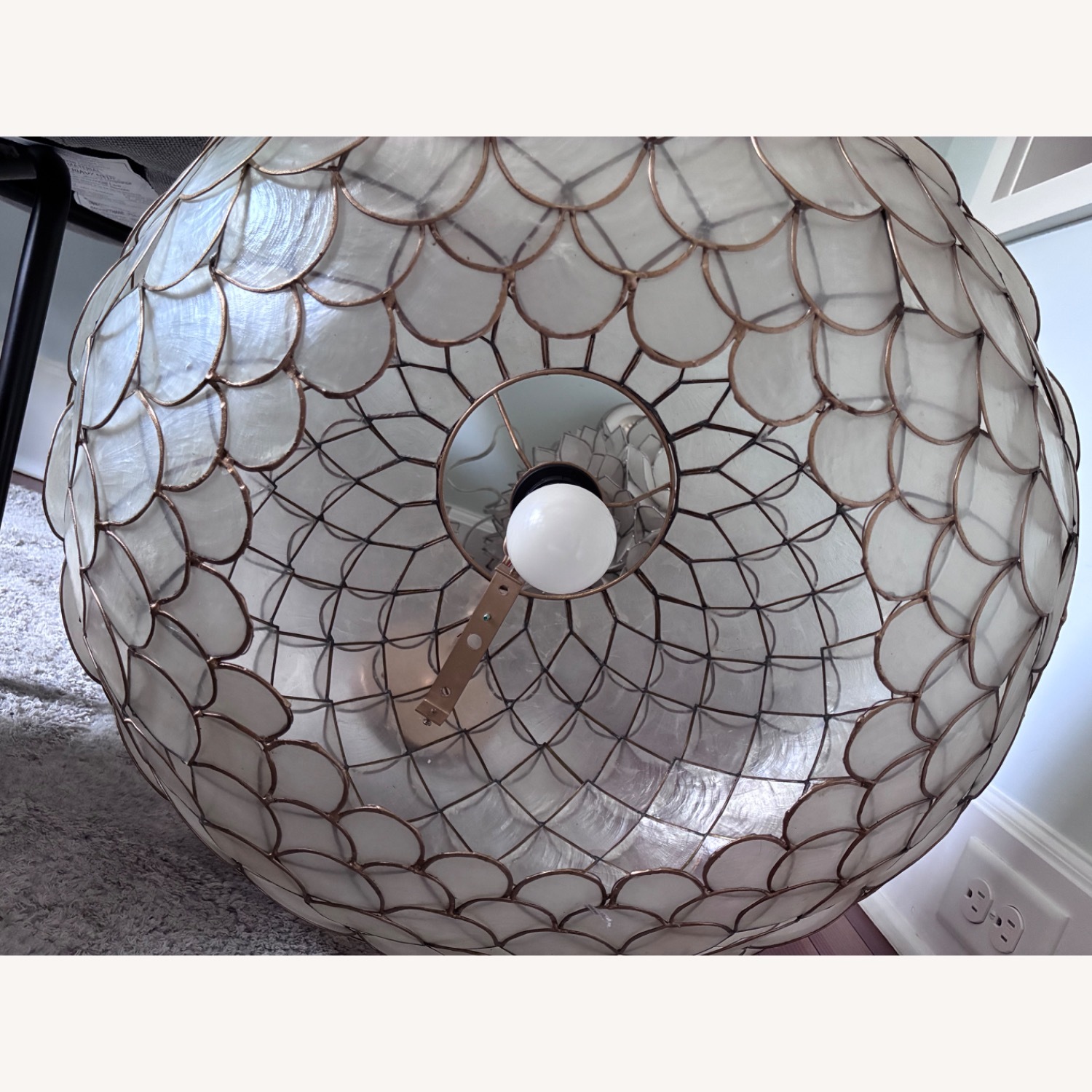 Serena & Lilly Capiz Scalloped Chandelier - image-3