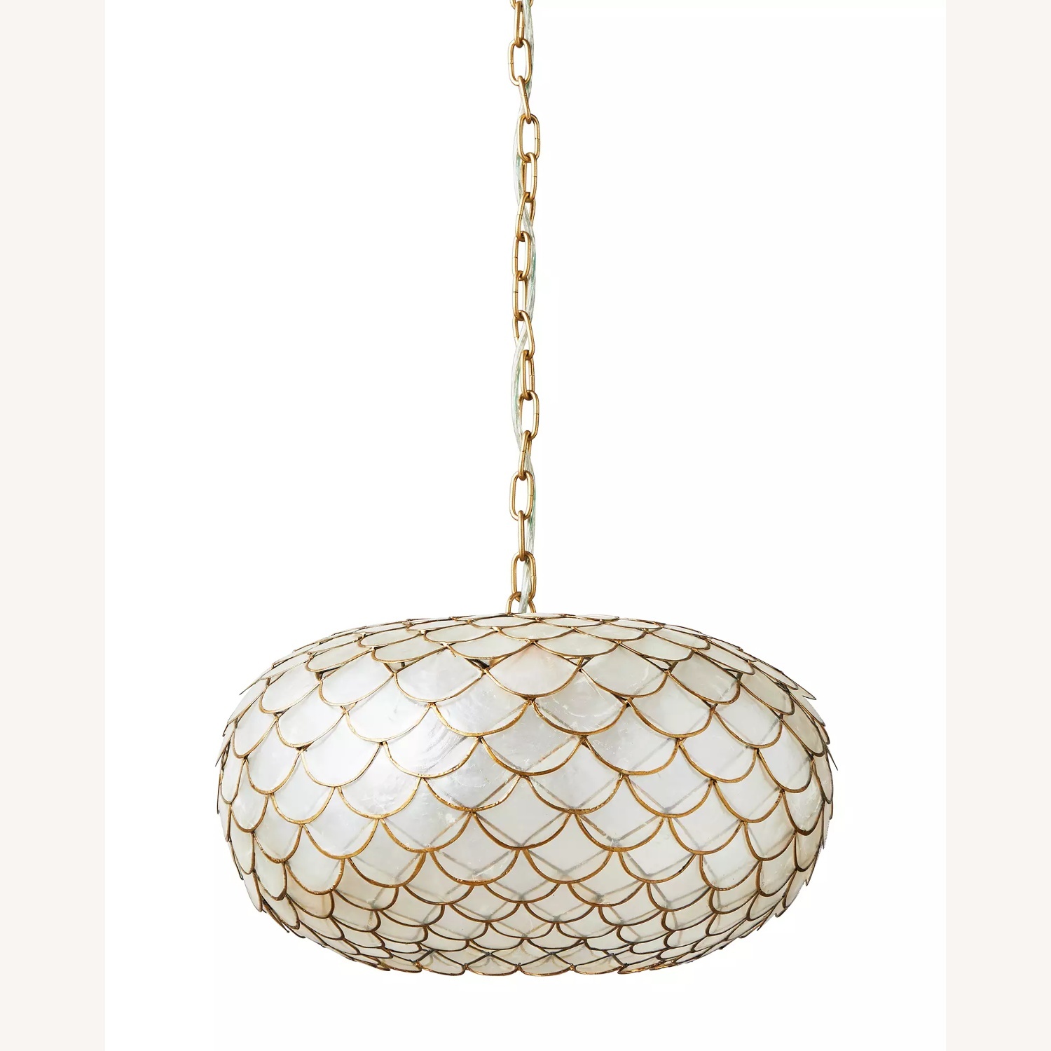 Serena & Lilly Capiz Scalloped Chandelier - image-4