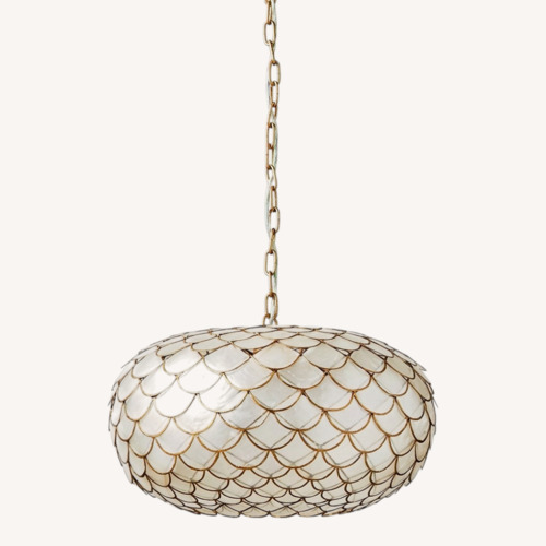 Used Serena & Lilly Capiz Scalloped Chandelier for sale on AptDeco