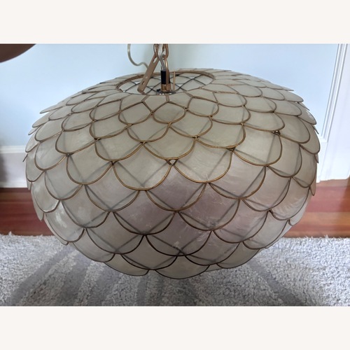 Used Serena & Lilly Capiz Scalloped Chandelier for sale on AptDeco