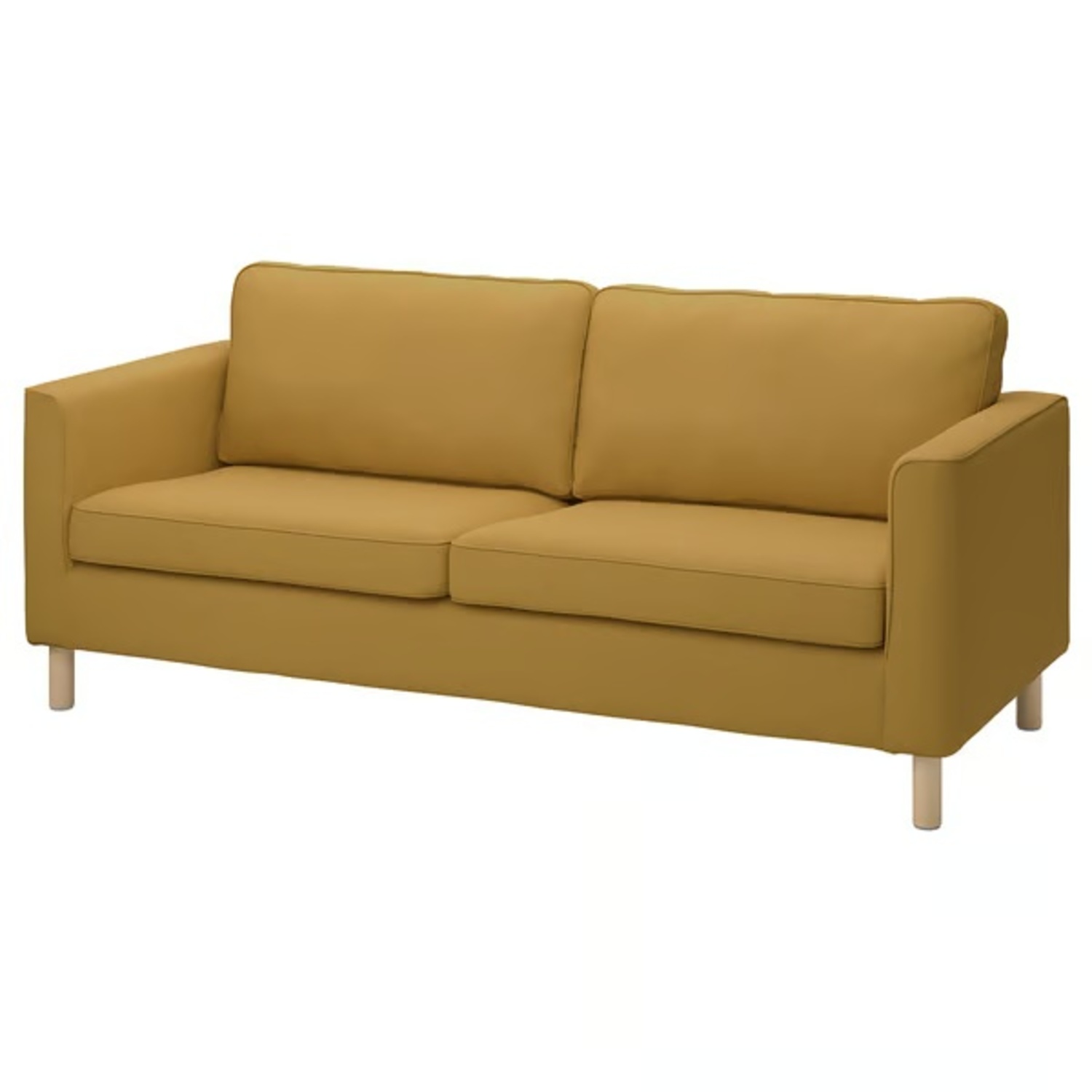 IKEA Parup Yellow Fabric 3+ Seater Sofa - image-4