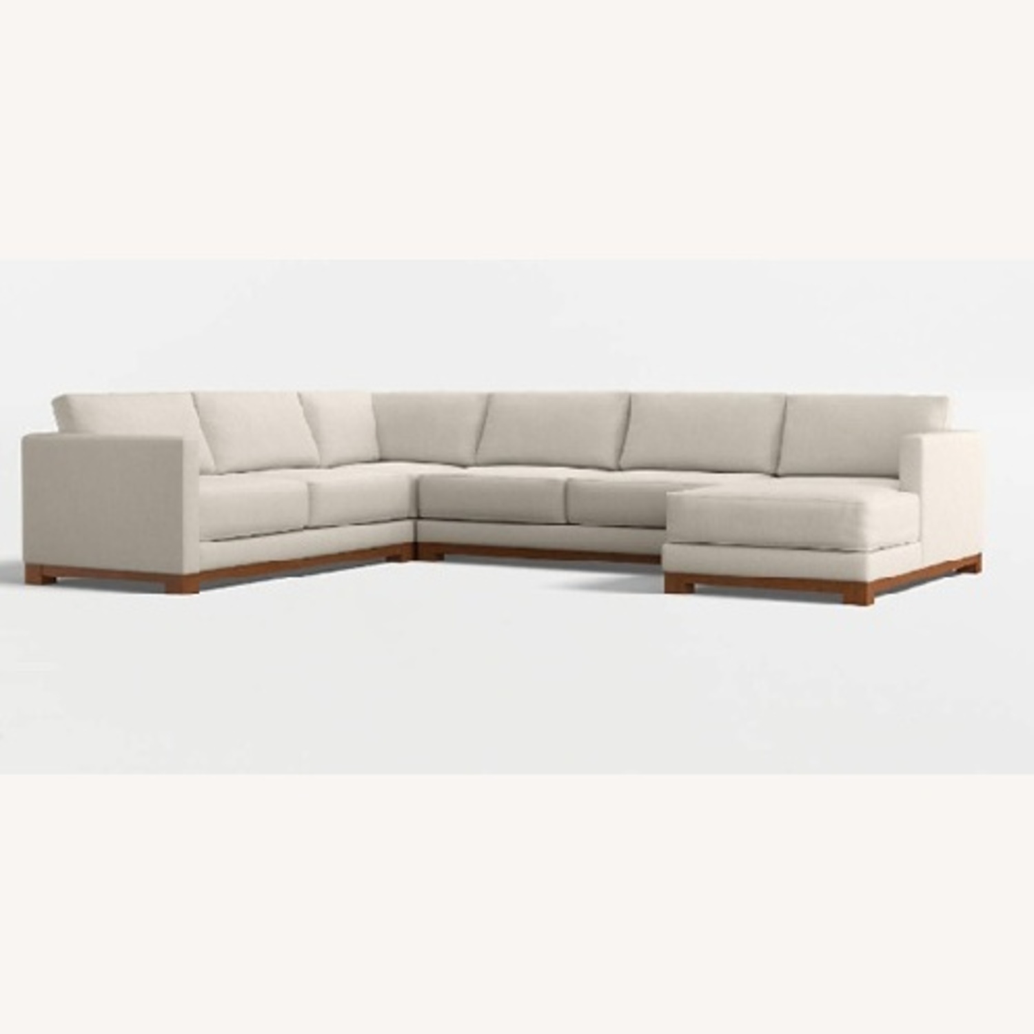 Crate & Barrel Blue Fabric 3+ Piece Sectional - image-7