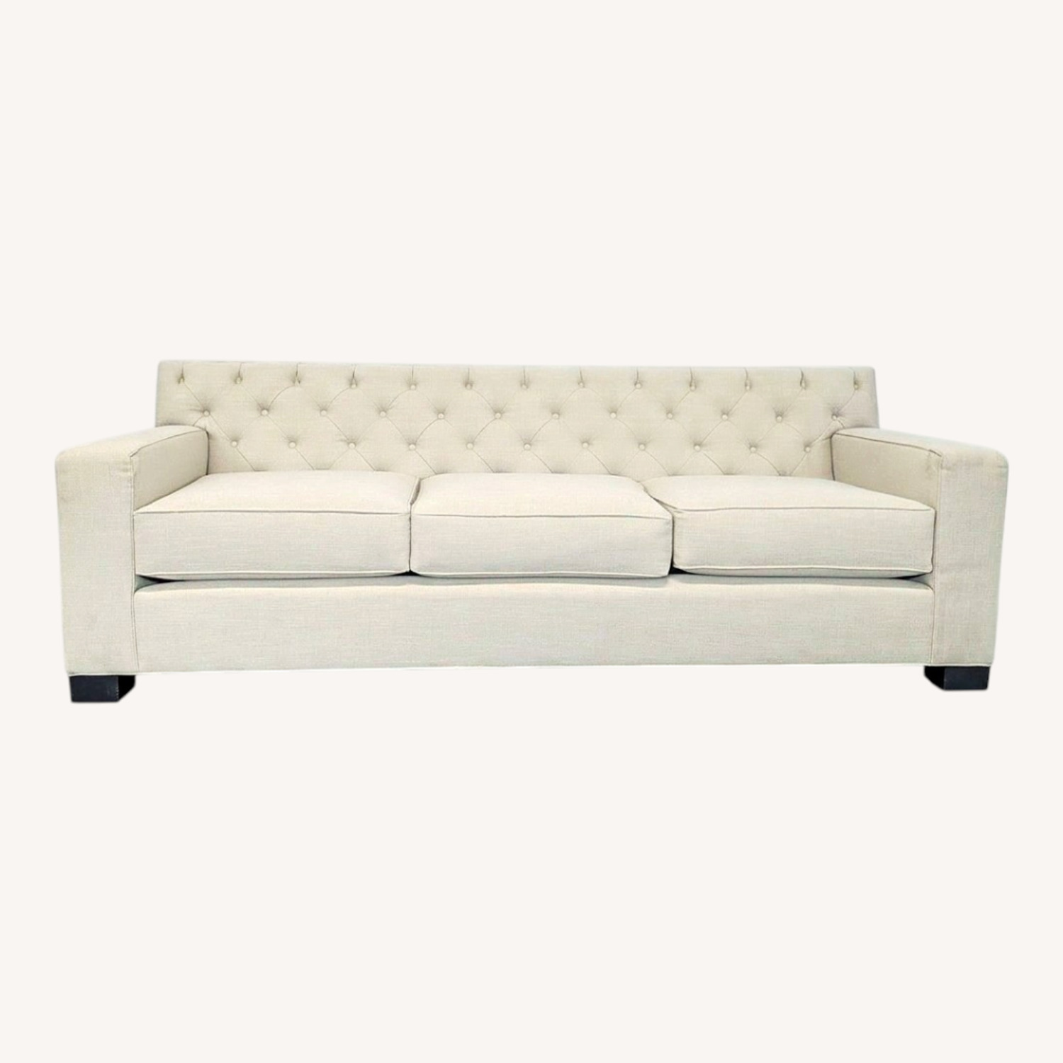 Modern Beige 3-Seat Sofa - image-0