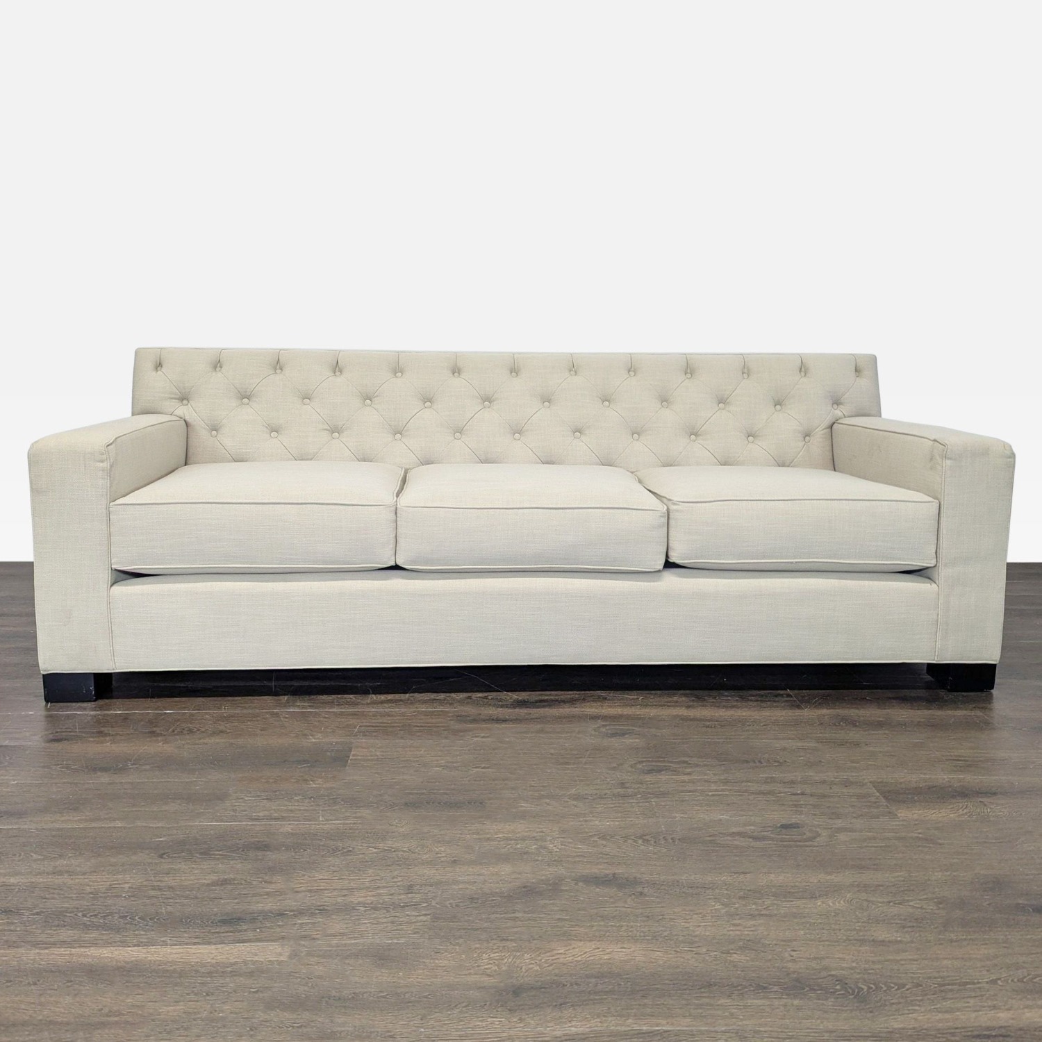 Modern Beige 3-Seat Sofa - image-6
