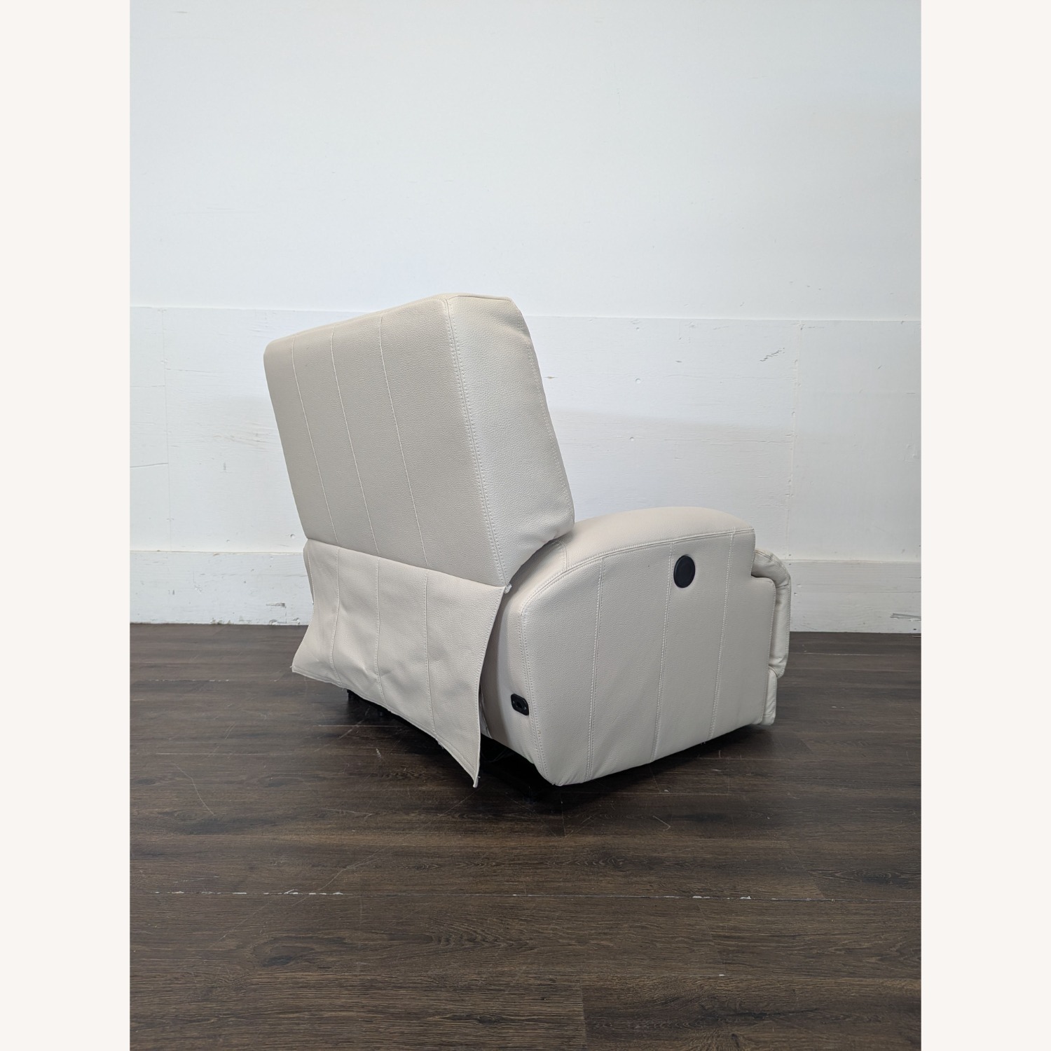 IKEA Beige Leather Lounge Recliner Chair - image-2