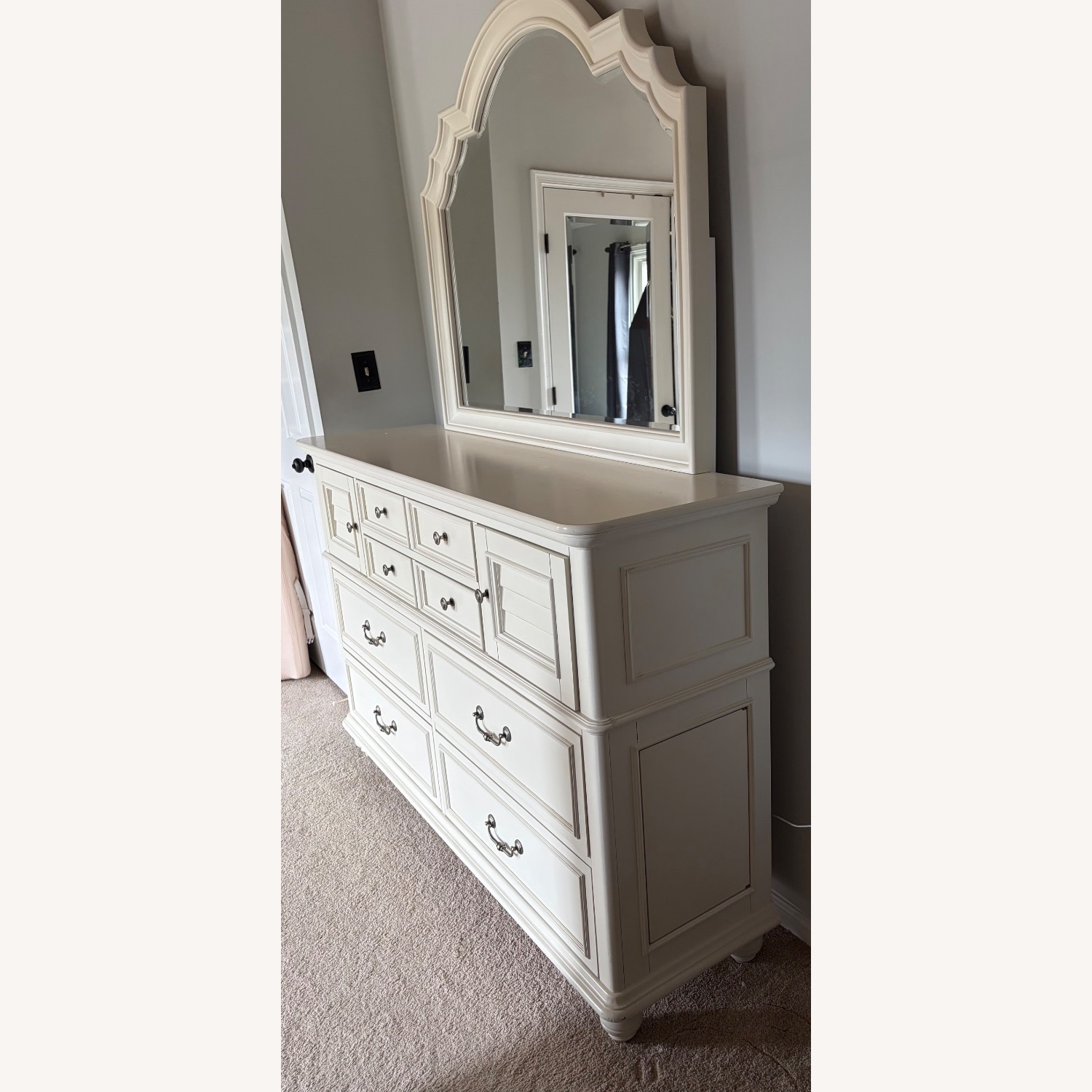 Ashley Furniture White Wood Dresser - image-2