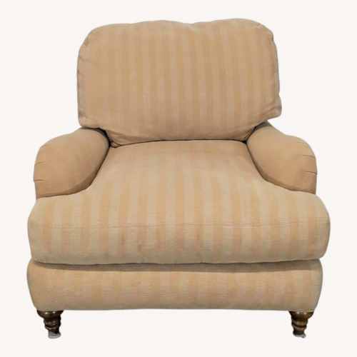 Used Crate & Barrel Beige Striped Lounge Chair for sale on AptDeco
