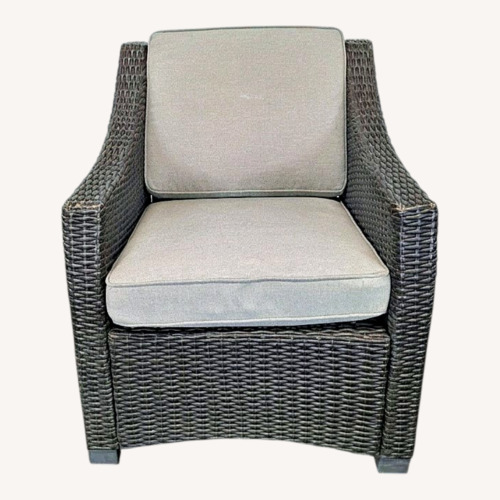 Used Threshold All-Weather Wicker Outdoor Lounge Chair for sale on AptDeco