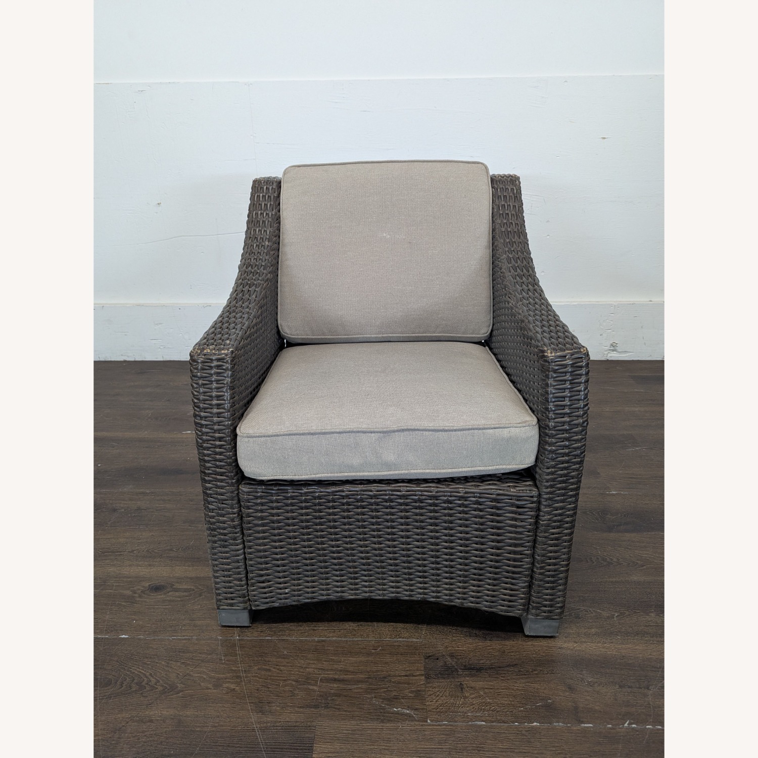 Threshold All-Weather Wicker Outdoor Lounge Chair - image-1