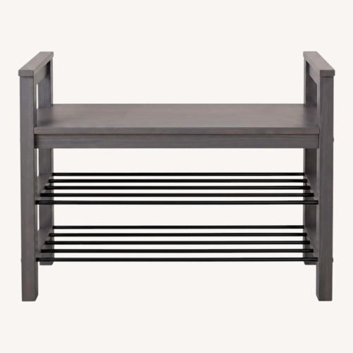 Used IKEA Dark Gray Wood Bench for sale on AptDeco