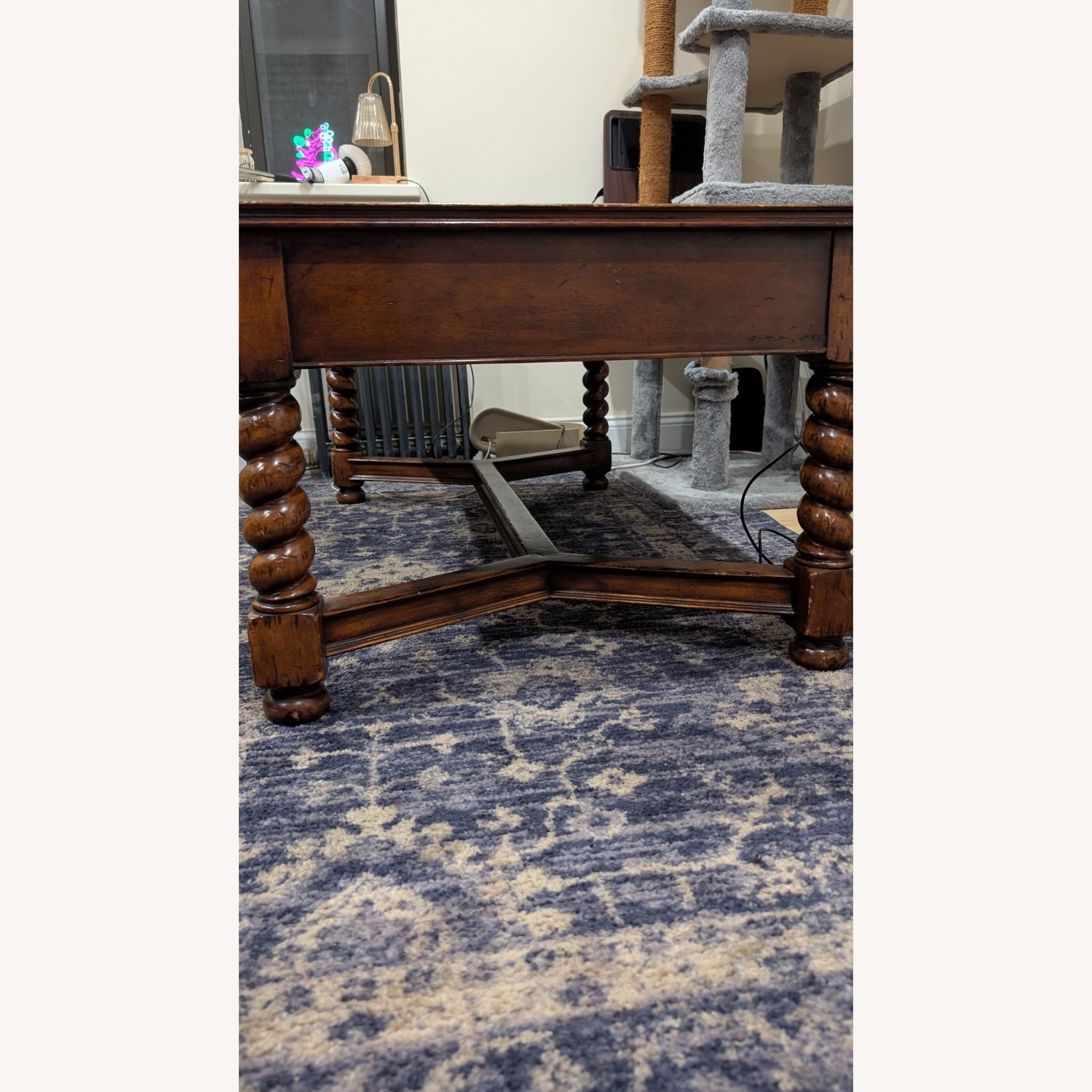 Vintage/Antique Natural Walnut Wood Coffee Table - image-2
