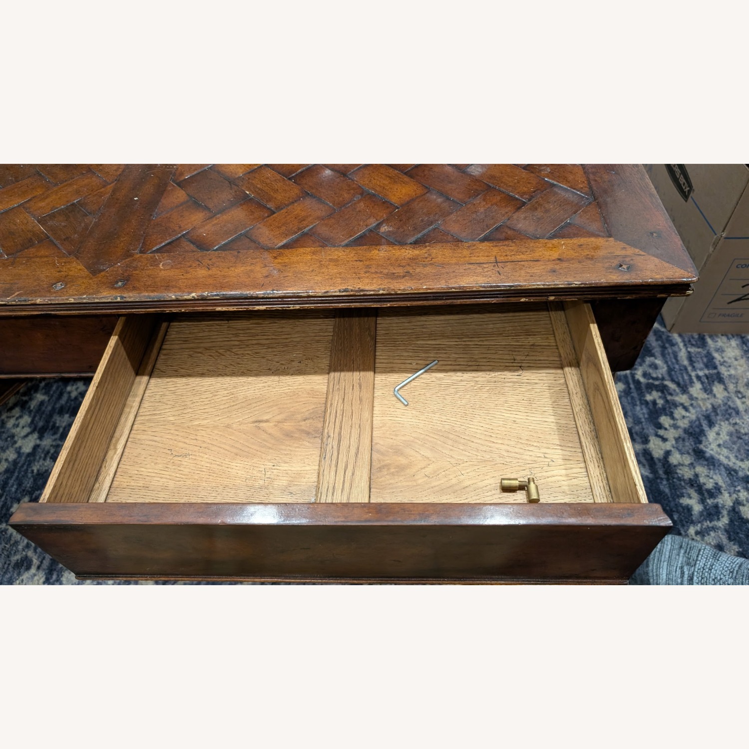 Vintage/Antique Natural Walnut Wood Coffee Table - image-4