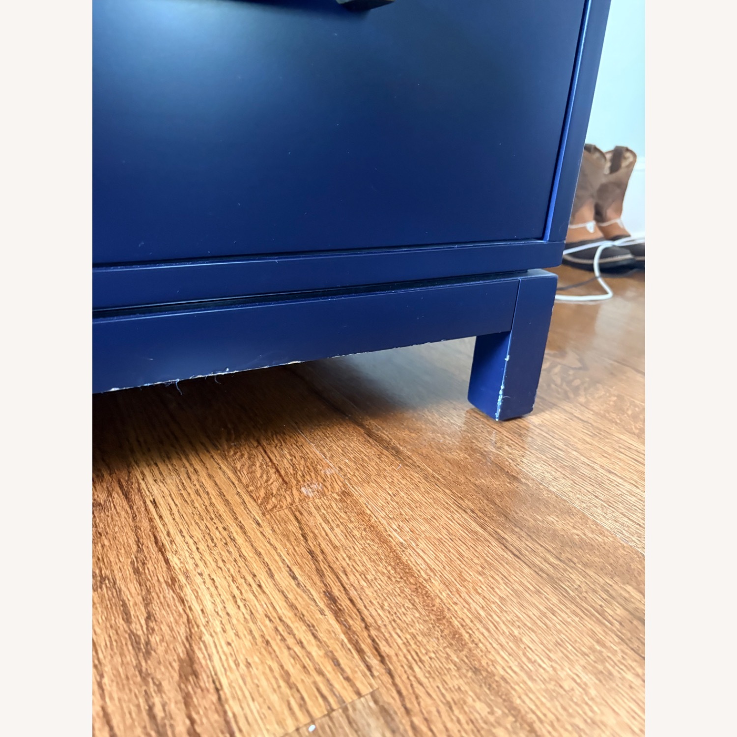 Crate & Kids Parke 36" Navy Blue Wood 4-Drawer Dresser - image-3