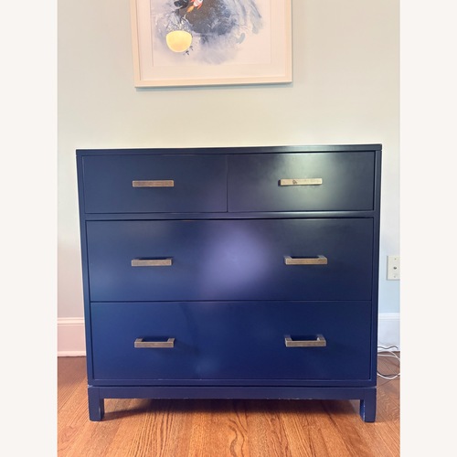 Used Crate & Kids Parke 36" Navy Blue Wood 4-Drawer Dresser for sale on AptDeco