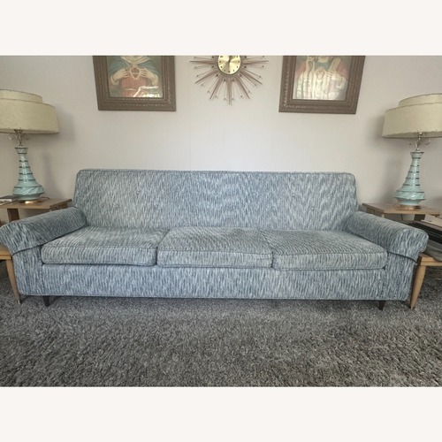 Used Vintage/Antique Finds Blue Fabric 3+ Seater Sofa for sale on AptDeco