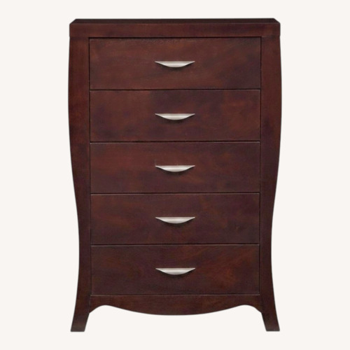 Used Value City Furniture Jaden Dark Brown Wood Chest for sale on AptDeco