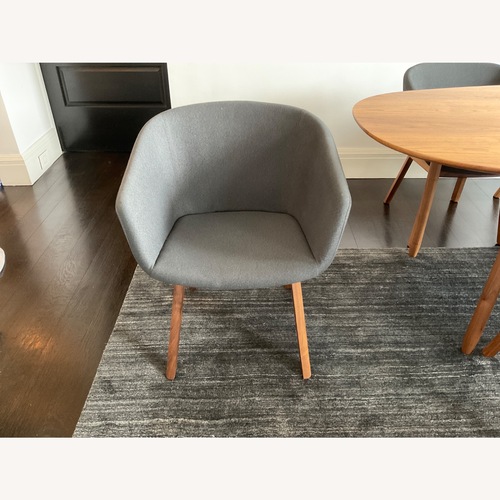 Used Blu Dot Host Dark Gray Fabric Dining Chairs for sale on AptDeco