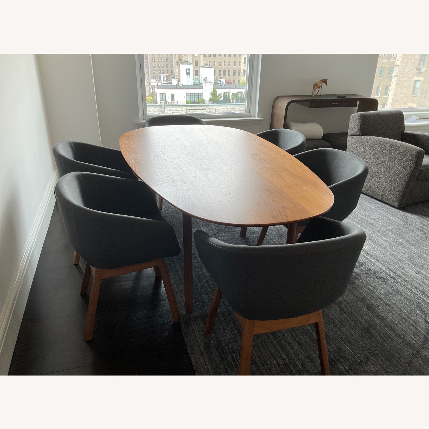 Blu Dot Host Dark Gray Fabric Dining Chairs - image-3