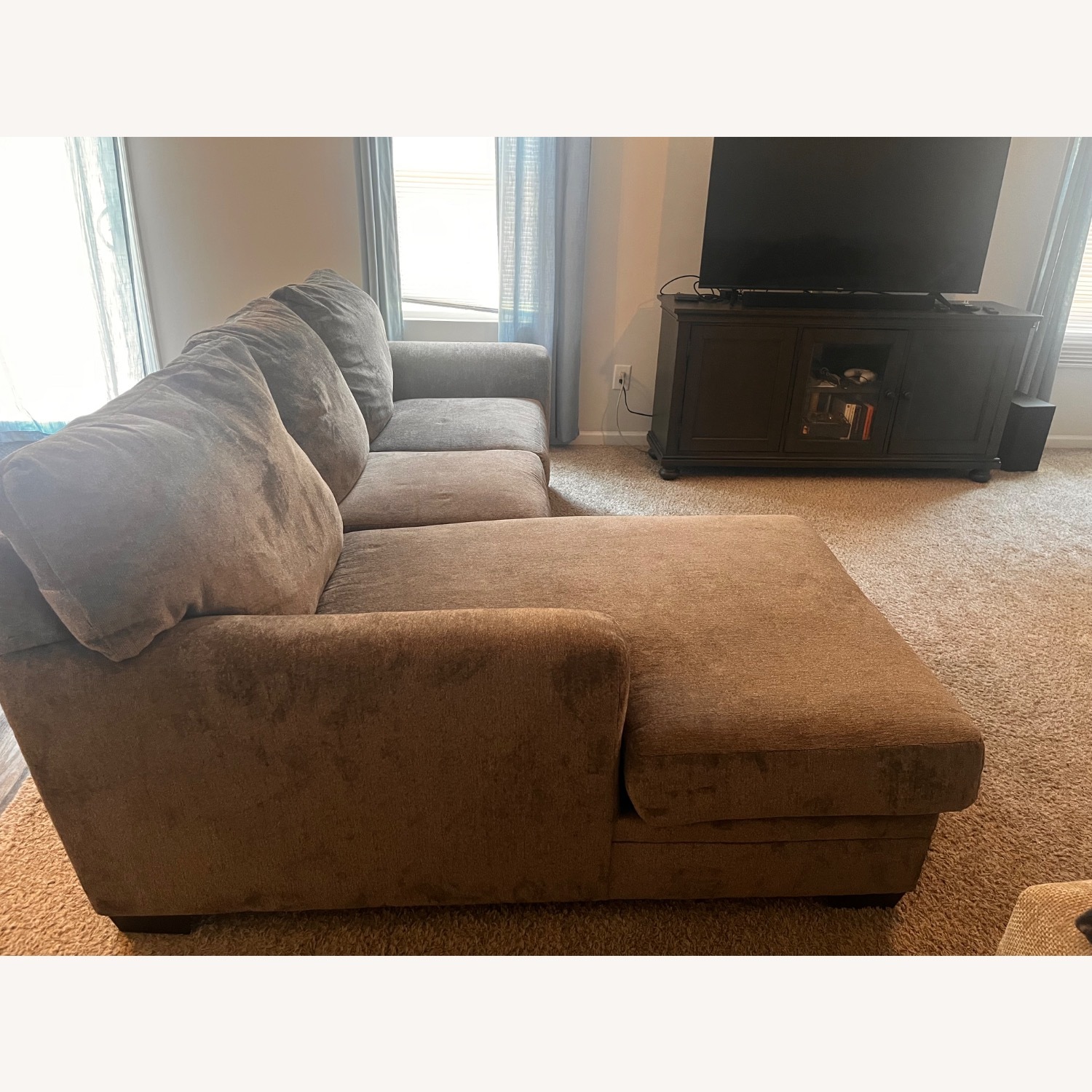 Dark Gray Comfy Couch Pillows Included - image-2