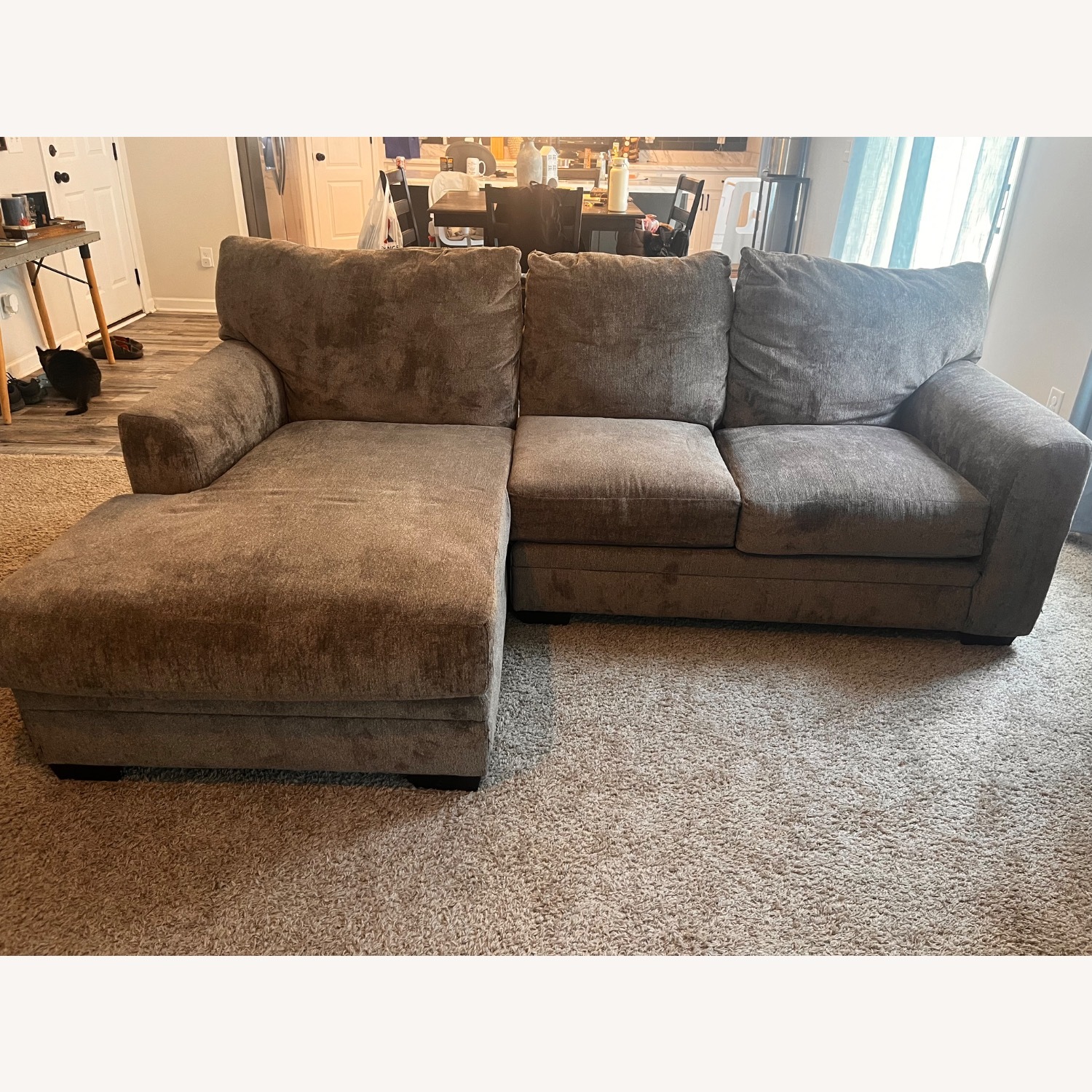Dark Gray Comfy Couch Pillows Included - image-1