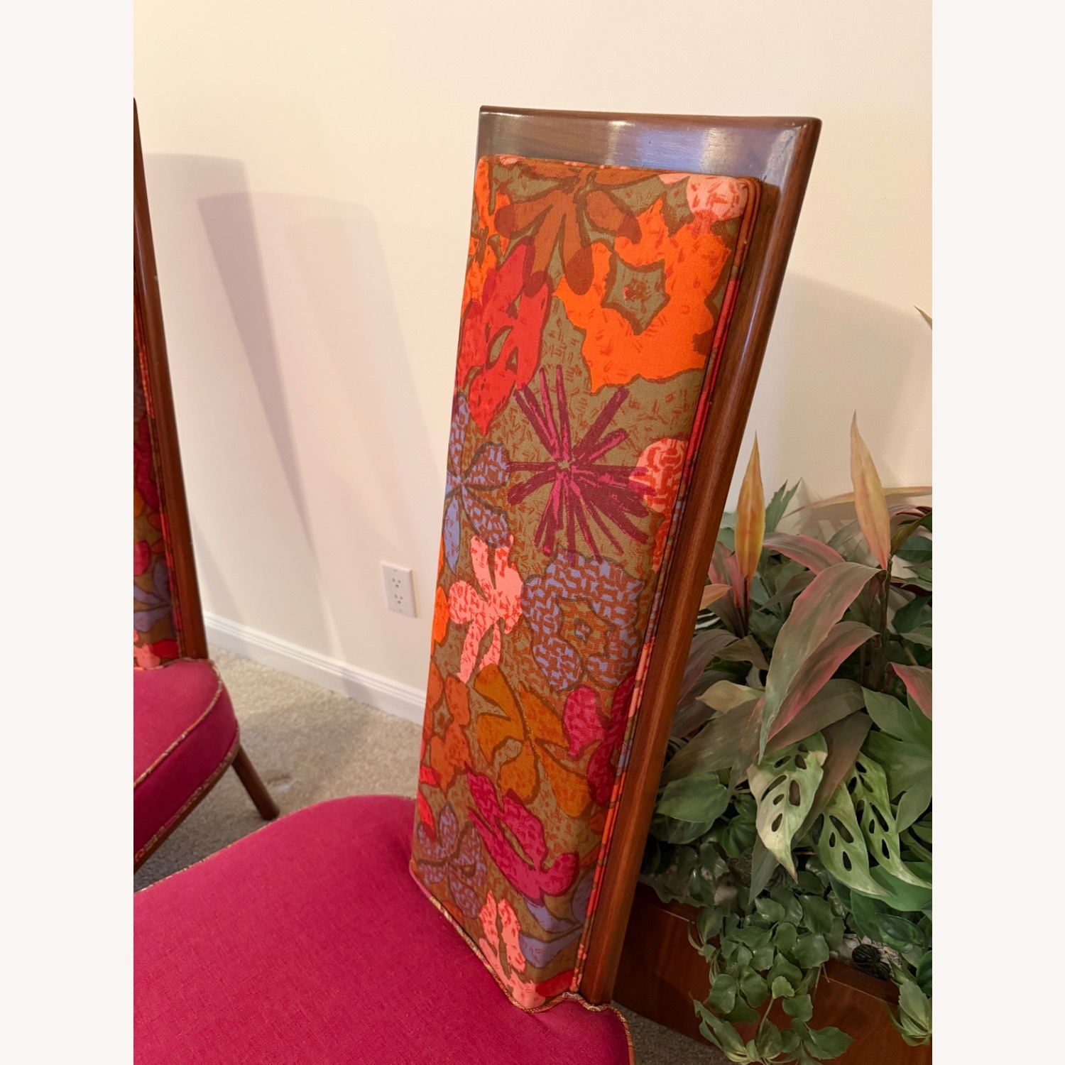 Designer Mid Century Modern Floral Chairs (3) - image-4