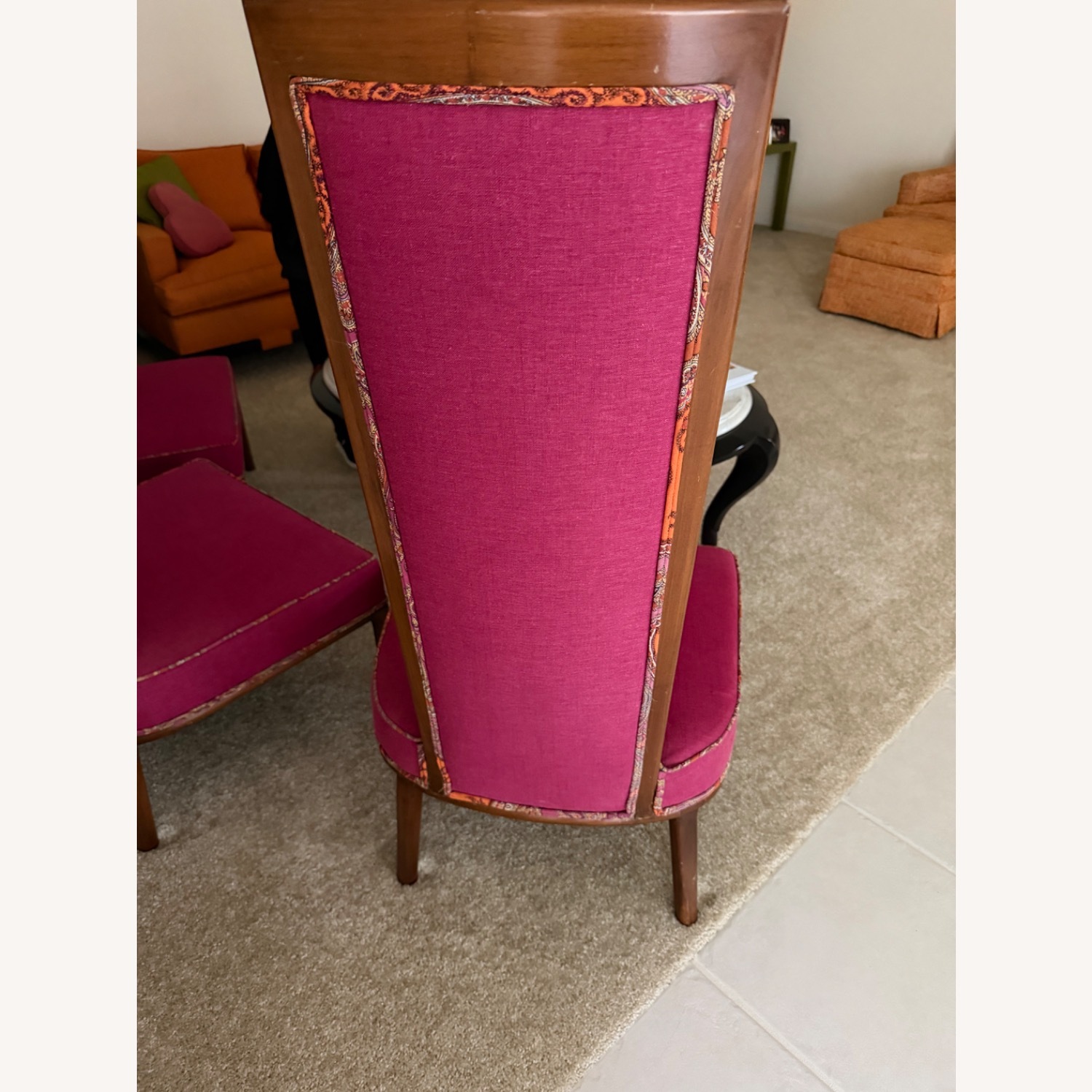 Designer Mid Century Modern Floral Chairs (3) - image-3