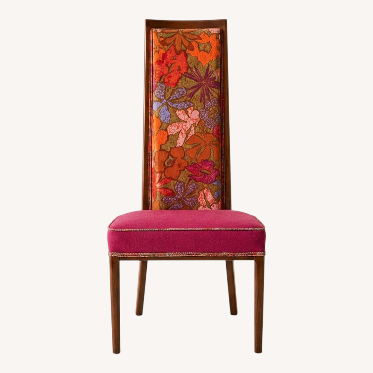 Designer Mid Century Modern Floral Chairs (3) - image-5