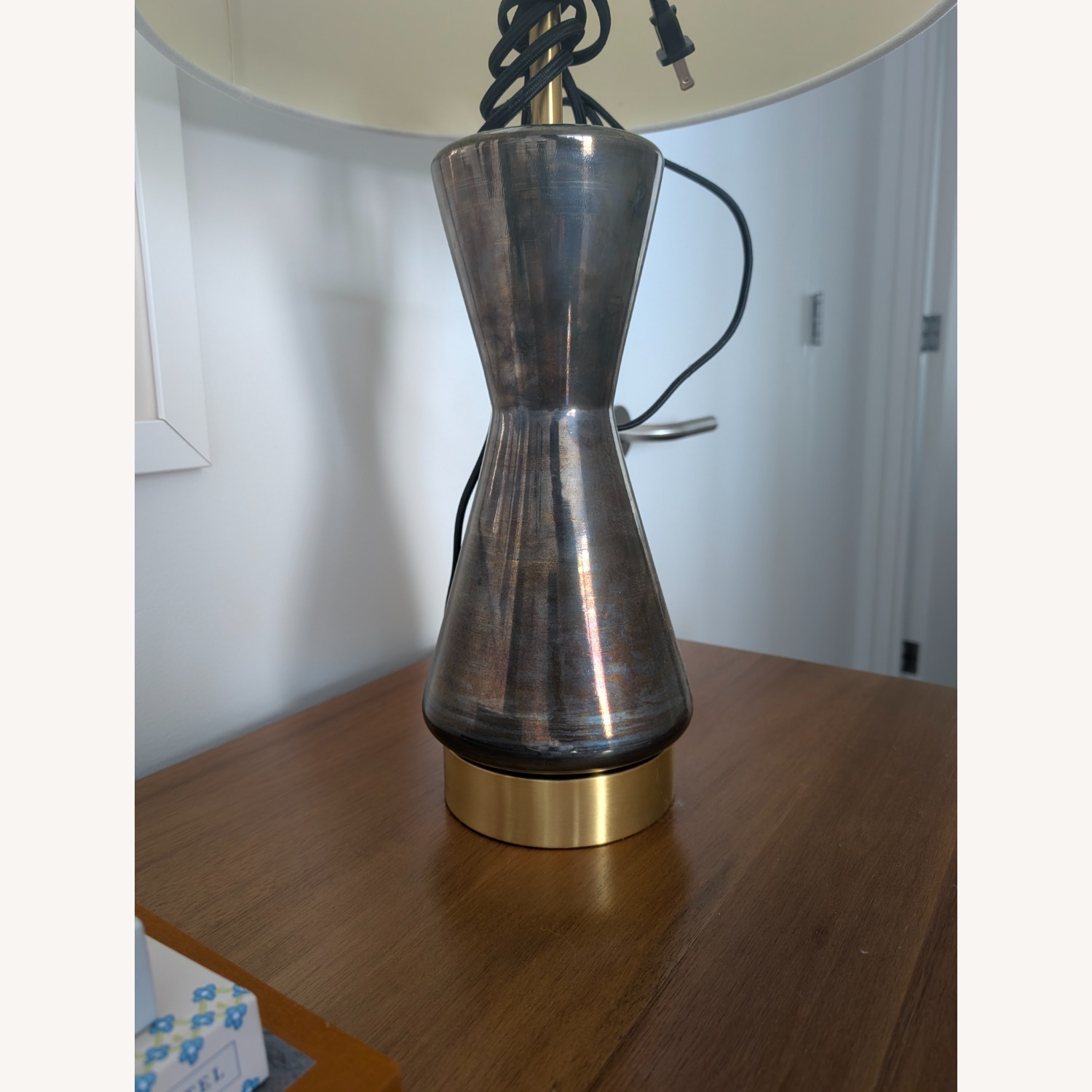 West Elm Metalized Glass USB Table Lamp (27") - image-2