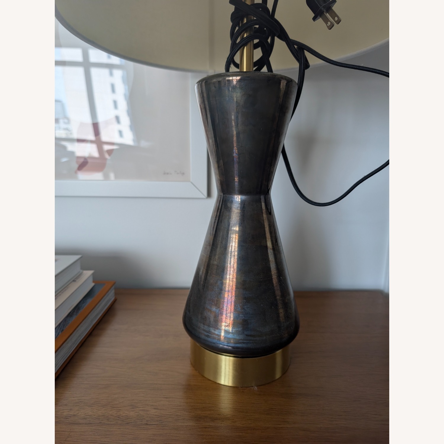 West Elm Metalized Glass USB Table Lamp (27") - image-4