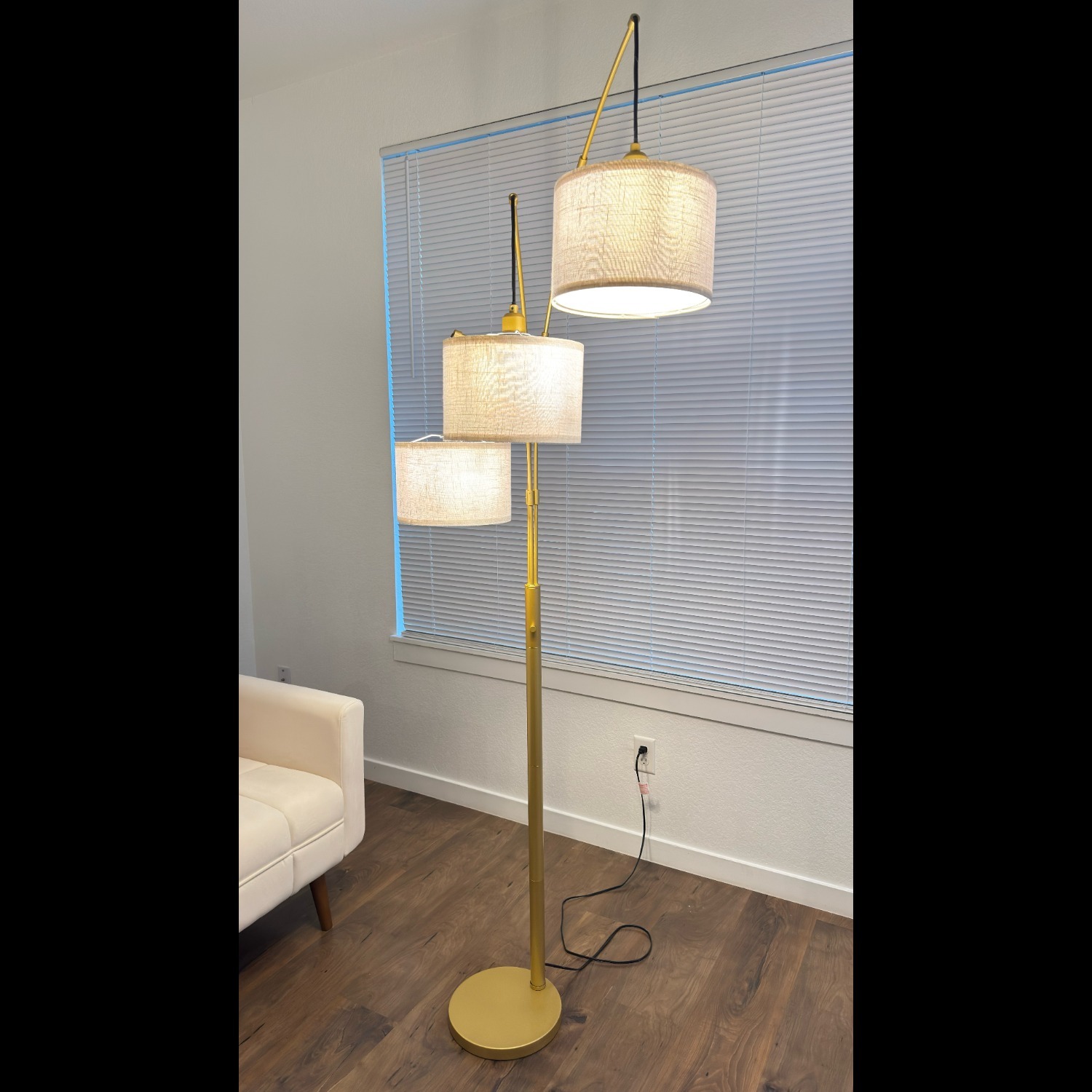 Amazon Modern Gold 3-Light Arc Floor Lamp Dimmable - image-5