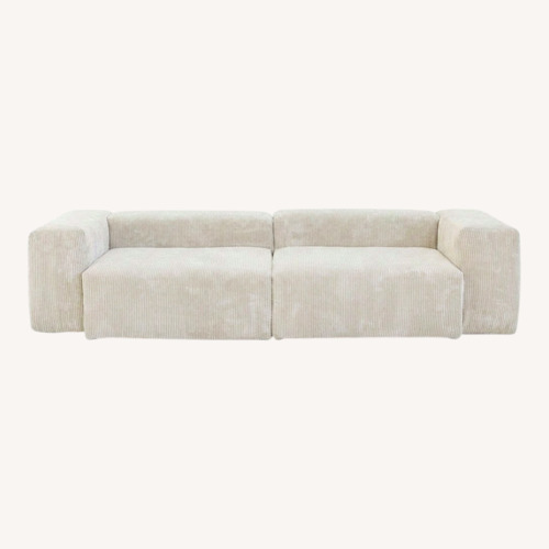 Used Wayfair Nikodemos White 2 Piece Sectional for sale on AptDeco