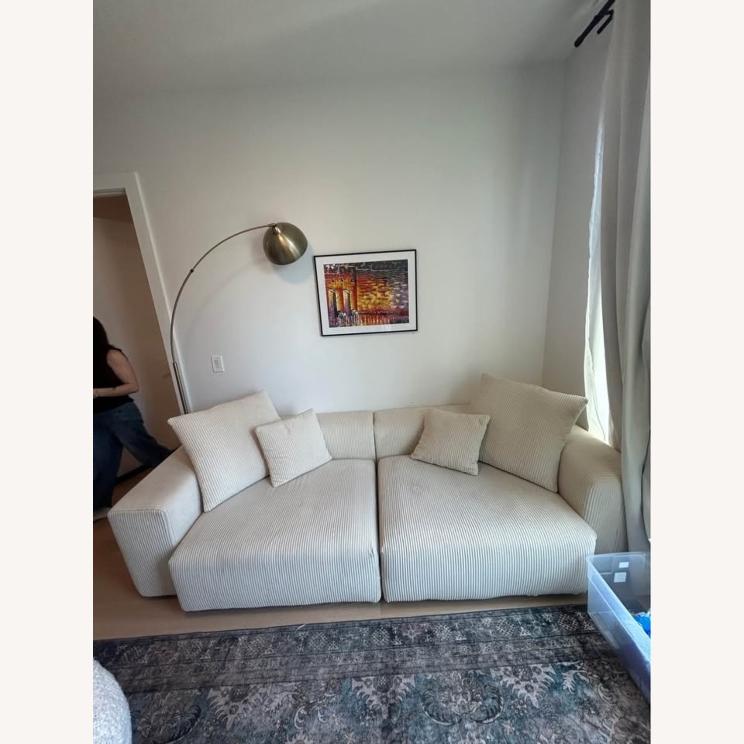 Wayfair Nikodemos White 2 Piece Sectional - image-1