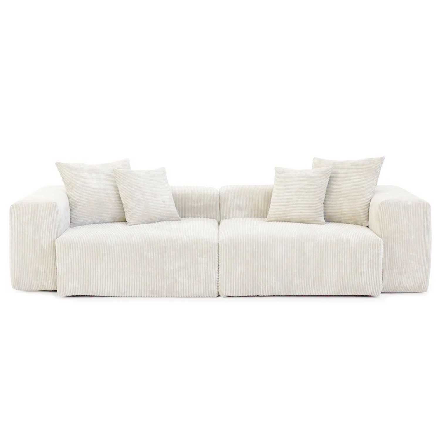 Wayfair Nikodemos White 2 Piece Sectional - image-4