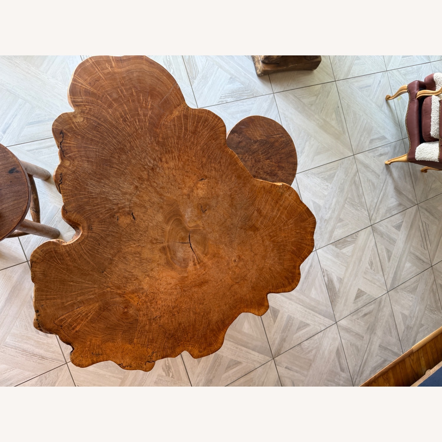 Live Edge Wood Pub Table & Stools - image-3