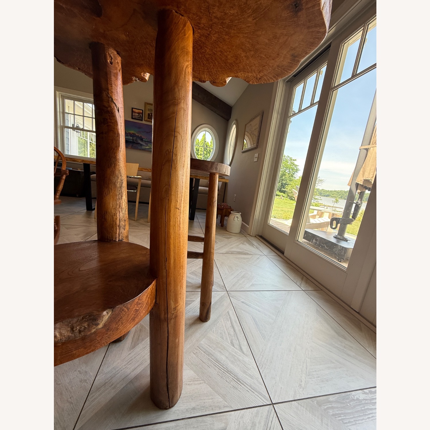 Live Edge Wood Pub Table & Stools - image-2