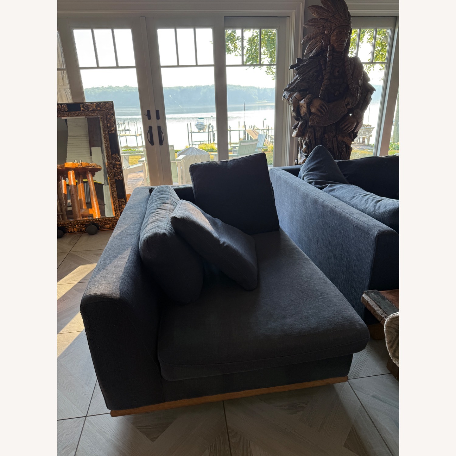 Anthropologie Blue 2 Piece Sectional - image-17