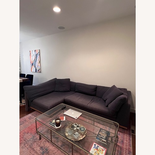 Used Anthropologie Blue 2 Piece Sectional for sale on AptDeco