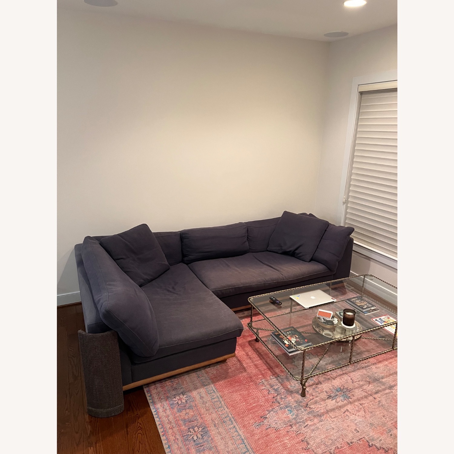 Anthropologie Blue 2 Piece Sectional - image-3