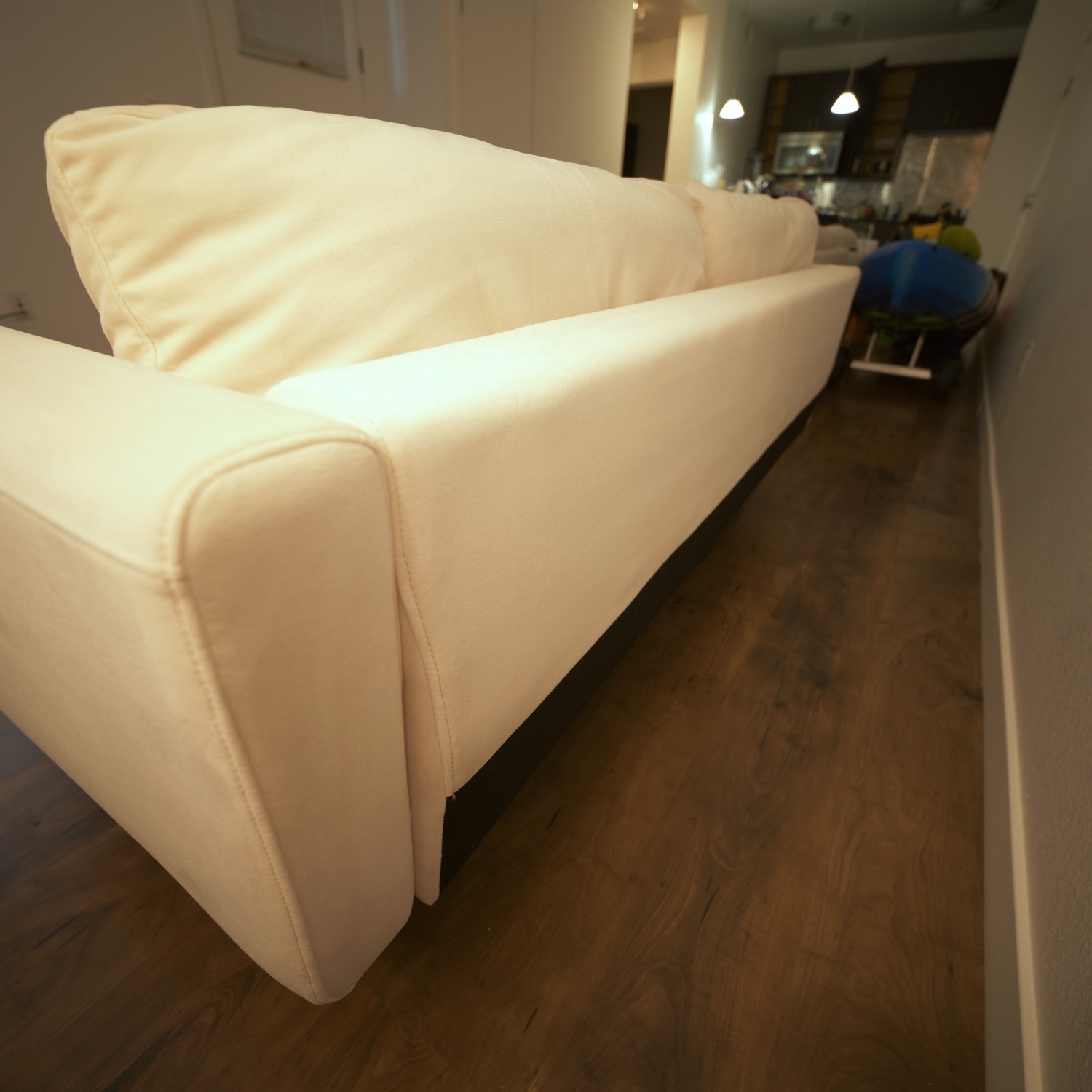 Amazon 75" Mid-Century Velvet Loveseat Sofa - image-6