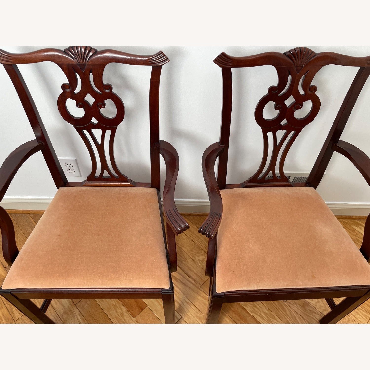 Vintage Chippendale Style Dining Chairs - image-7