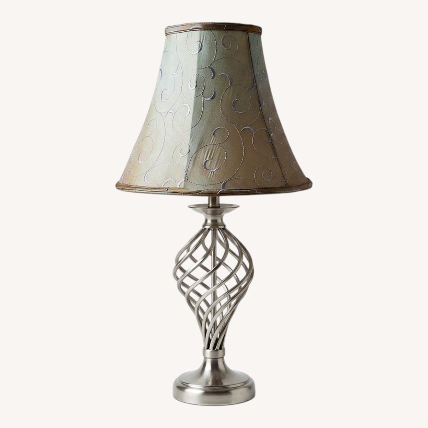 Stylish Silver Metal Table Lamps - image-0