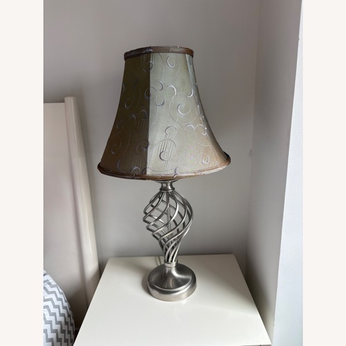 Used Stylish Silver Metal Table Lamps for sale on AptDeco