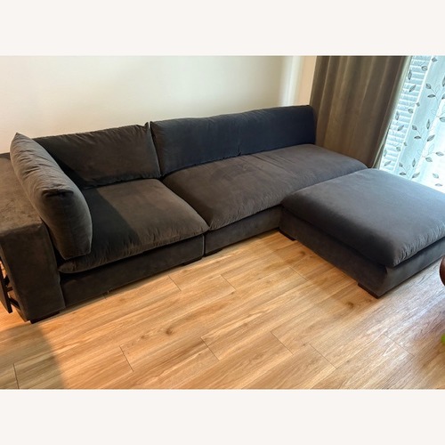 Used CB2 Deseo Charcoal Grey Performance Velvet for sale on AptDeco