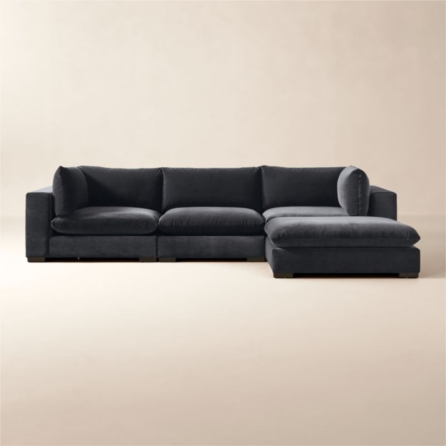 CB2 Deseo Charcoal Grey Performance Velvet - image-6