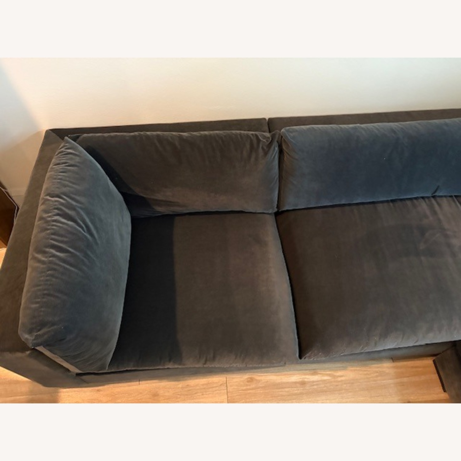 CB2 Deseo Charcoal Grey Performance Velvet - image-2