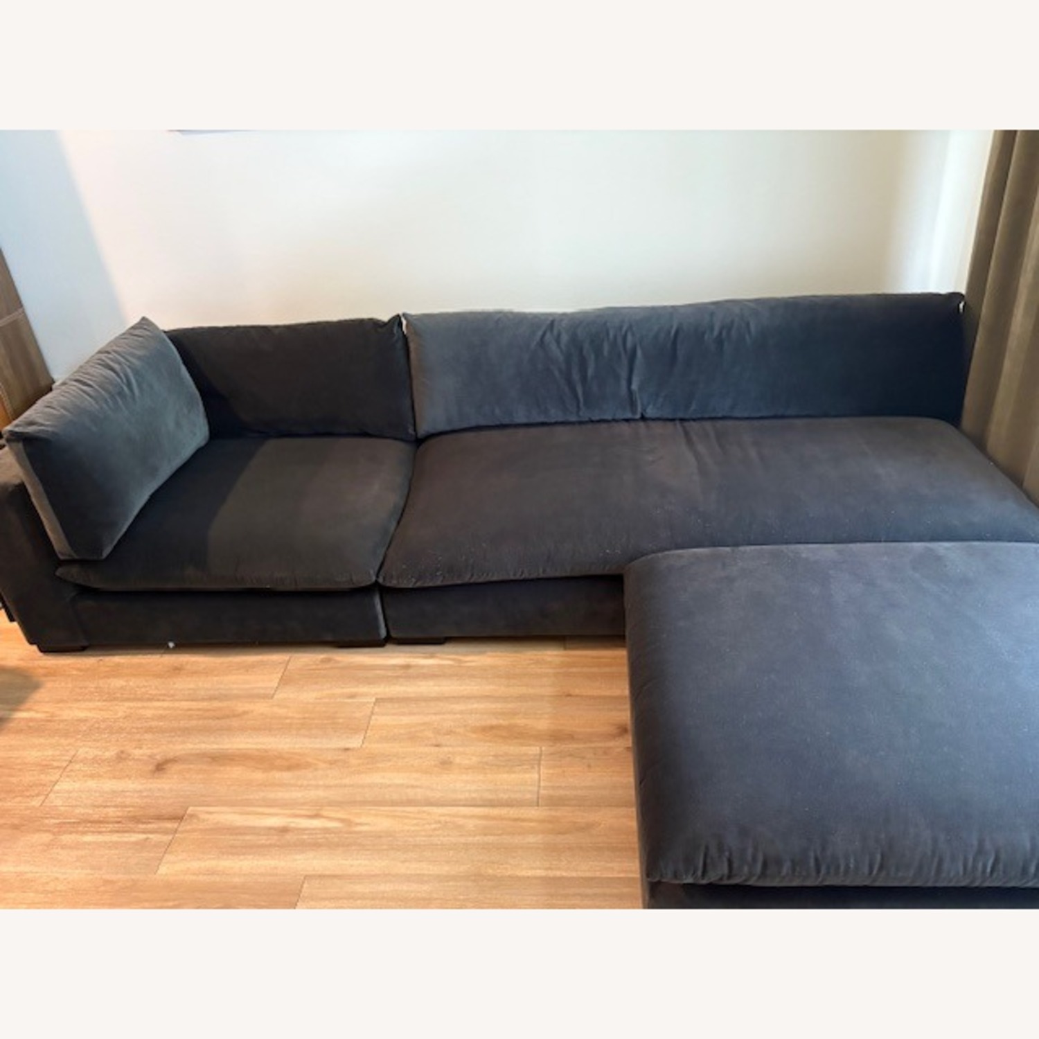 CB2 Deseo Charcoal Grey Performance Velvet - image-5
