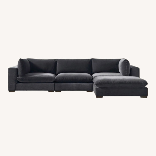 Used CB2 Deseo Charcoal Grey Performance Velvet for sale on AptDeco
