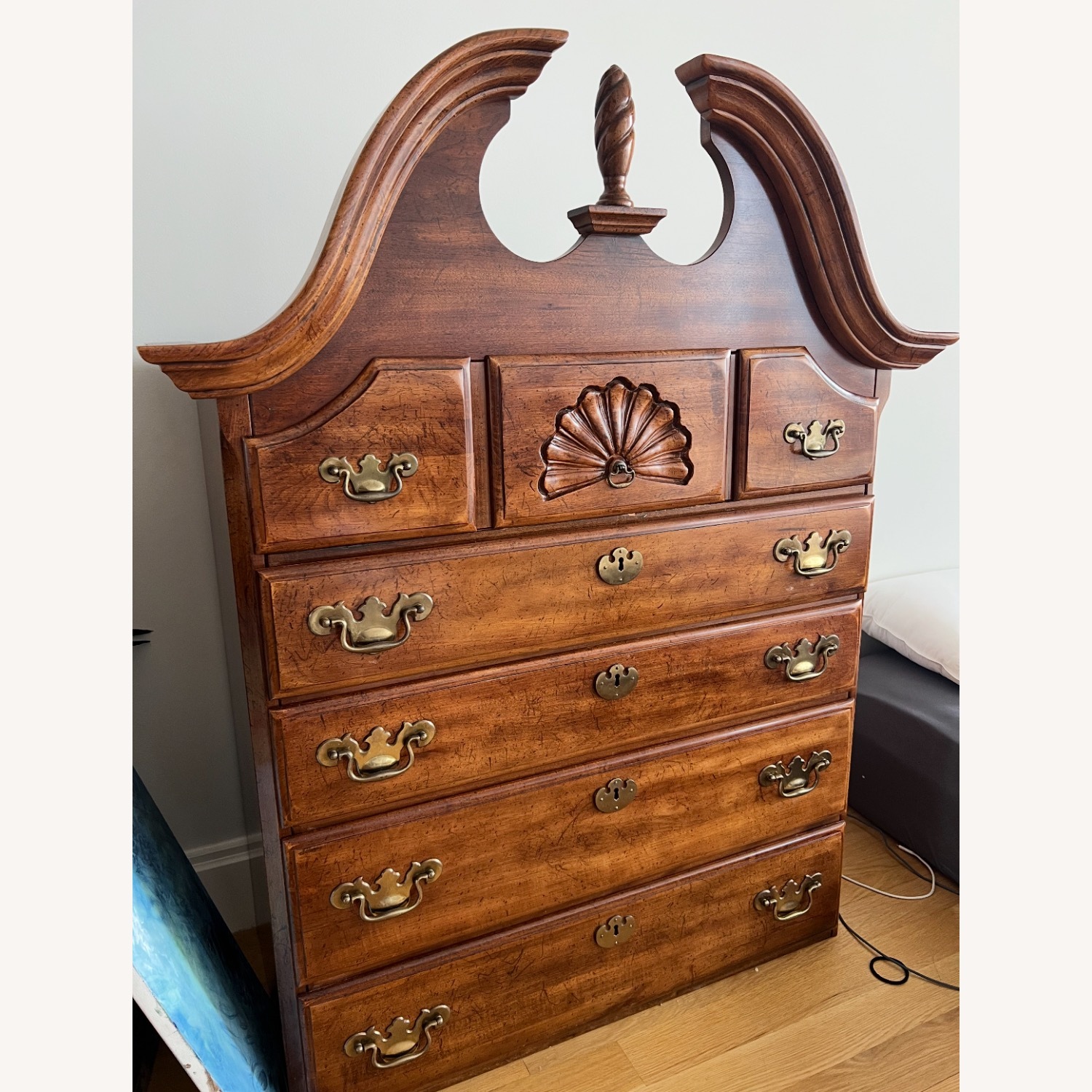 Vintage/Antique Dark Brown Wood Dresser - image-3