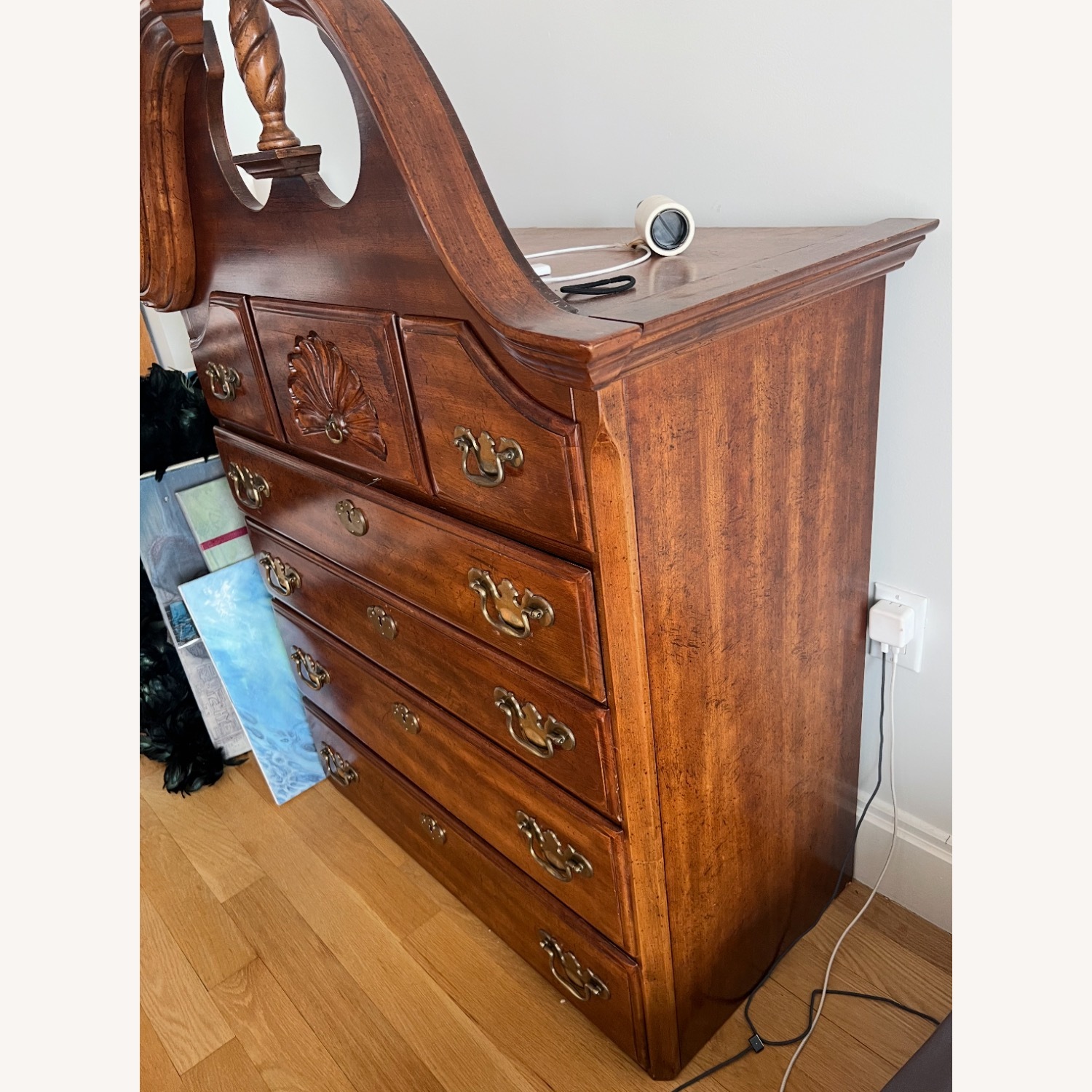 Vintage/Antique Dark Brown Wood Dresser - image-2